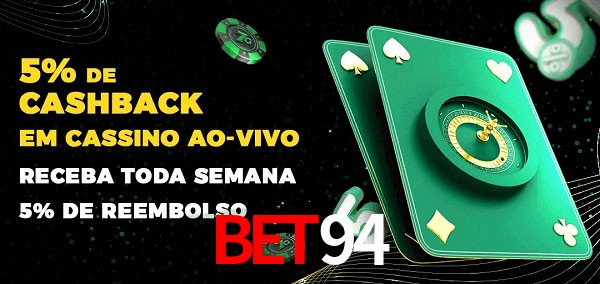 Promoções do cassino ao Vivo bet94